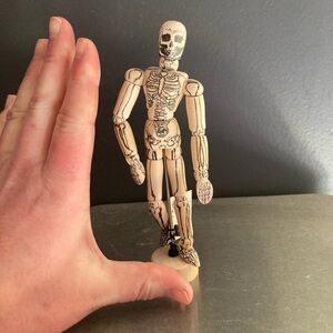 Kurio SK  Miniature Artists’ Mannequin - Hand Inked w: Human Skeleton - Posable